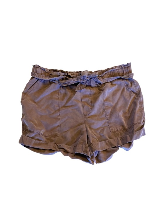 Aerie Paper Bag Shorts High Waist Brown Belted - Picture 3 of 6